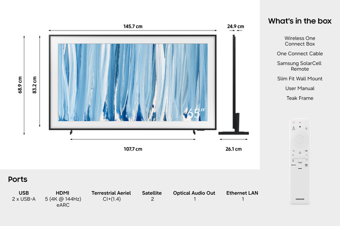 Samsung 65" The Frame Pro (2026) + Samsung HW-S60D Zwart (2024) visual leverancier