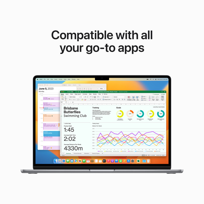 Apple MacBook Air 15" (2023) M2 (8 core CPU/10 core GPU) 16GB/1TB Spacegrijs AZERTY visual leverancier