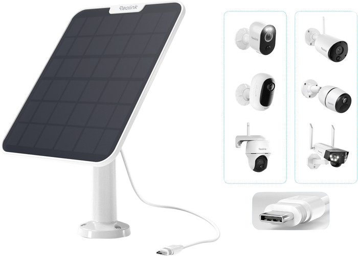 Reolink Solar Panel 2 Wit product in gebruik