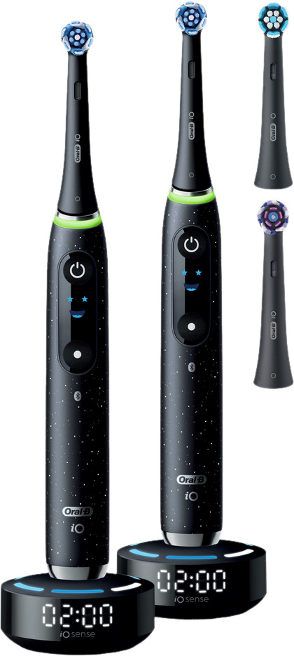 Oral-B iO 10 Zwart en Zwart Duo Pack + 4 Opzetborstels Main Image