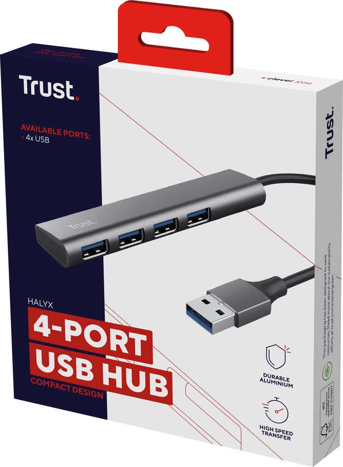 Trust Halyx 4-port USB-A 3.2 Gen 1 Hub null