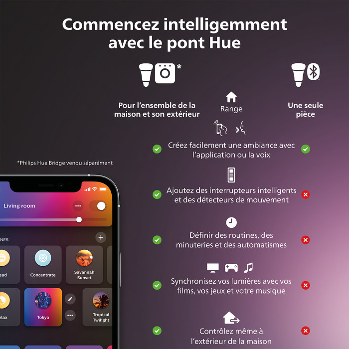 Philips Hue Surimu Plafonnier White and Color Carré visuel fournisseur