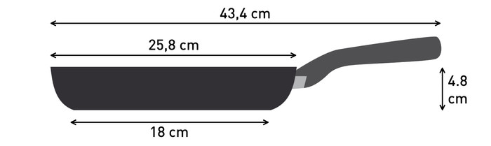 Tefal Renew On Poêle à Frire Céramique 24 cm Noir détail