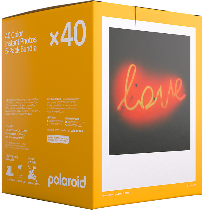 Polaroid Papier Photo Color Instant i-Type Film (40 Feuilles) null