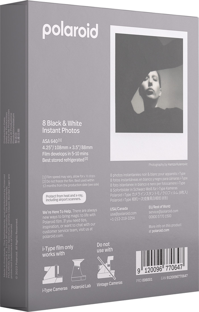 Polaroid B&W Instant Photo Paper i-Type Film (24 sheets) null