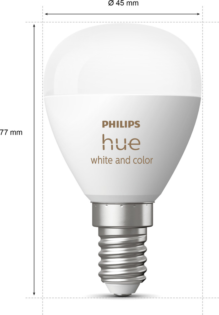 Philips Hue Luster Spherical Light White and Color E14 2-pack visual supplier