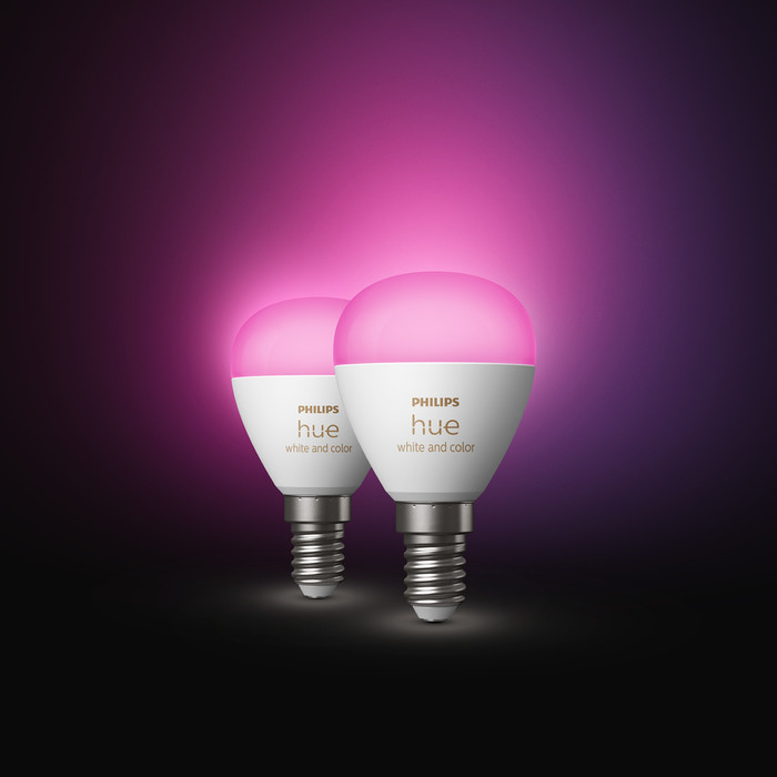 Philips Hue Luster Spherical Light White and Color E14 2-pack visual supplier