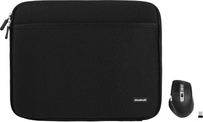 BlueBuilt Laptophoes breedte 33 cm 14 inch M Zwart + Maximus Muis Main Image