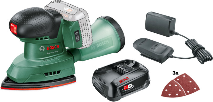 Bosch EasySander 18V-8 + Bosch Batterie 18 V 2,5 Ah Kit de Démarrage Main Image