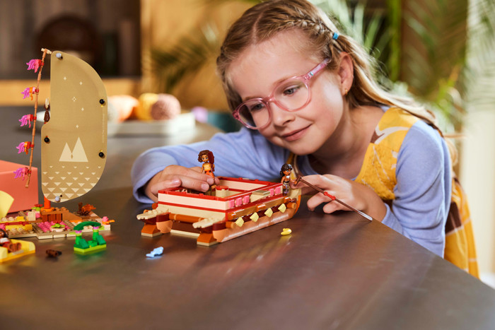 LEGO Disney Princess Vaiana's Adventure Canoe 43270 product in use