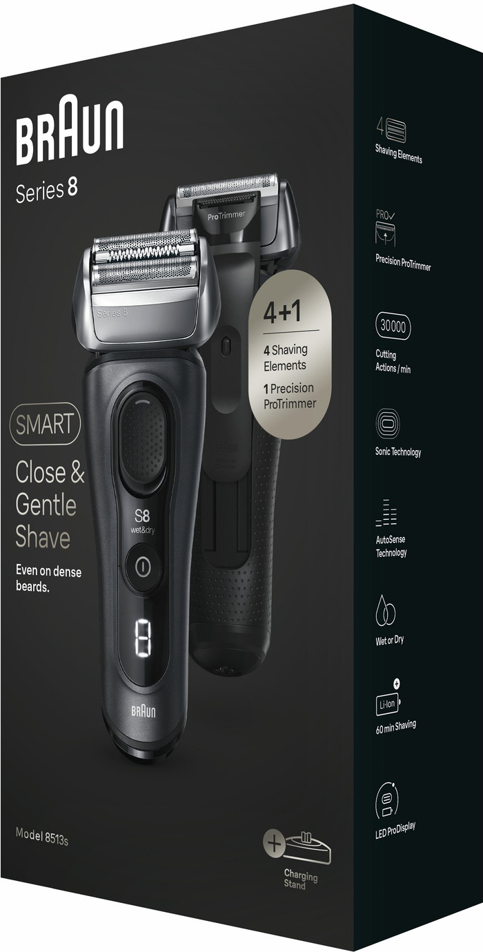 Braun Series 8 8513s Gray packaging