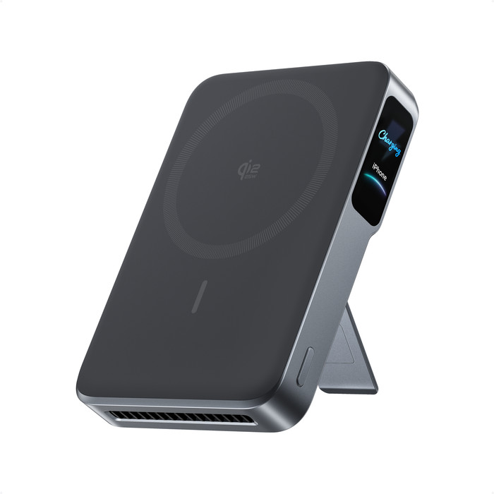 Anker Draadloze Powerbank 10.000 mAh met MagSafe en Qi2 25W Grijs Main Image