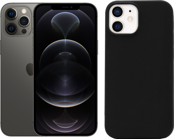 Refurbished iPhone 12 Pro Max 128GB Grafiet (Zo goed als nieuw) + BlueBuilt Back Cover Main Image