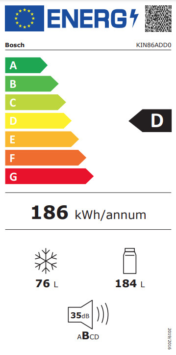Bosch KIN86ADD0 energy label