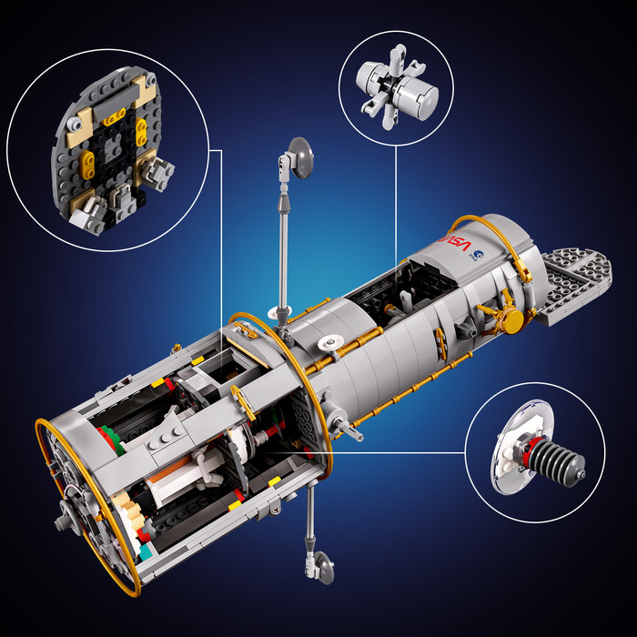 LEGO Icons Ruimtetelescoop Hubble 11382 detail
