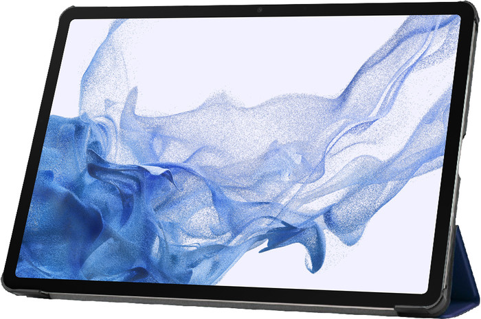 Just in Case Smart Tri-Fold Samsung Galaxy Tab S9/S9 FE/S10 FE/S10 Lite Book Case Bleu côté gauche
