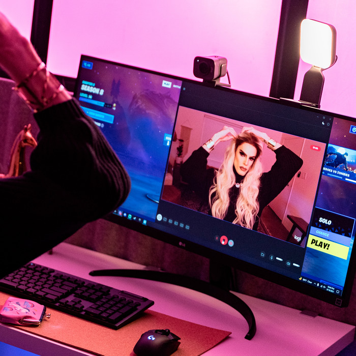 Logitech Litra Glow Streaming Lamp produit à l'usage