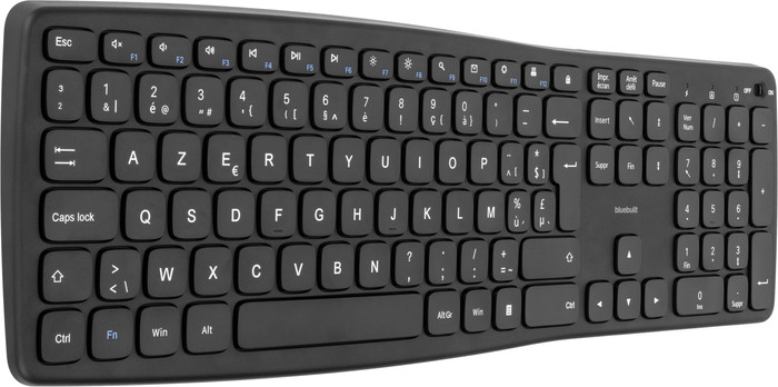 BlueBuilt Sans Fil USB Clavier AZERTY + BlueBuilt Nexum Souris Sans Fil côté gauche