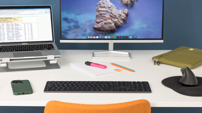 BlueBuilt Clavier Bluetooth Pro AZERTY + Imperium Souris Ergonomique Bluetooth produit à l'usage