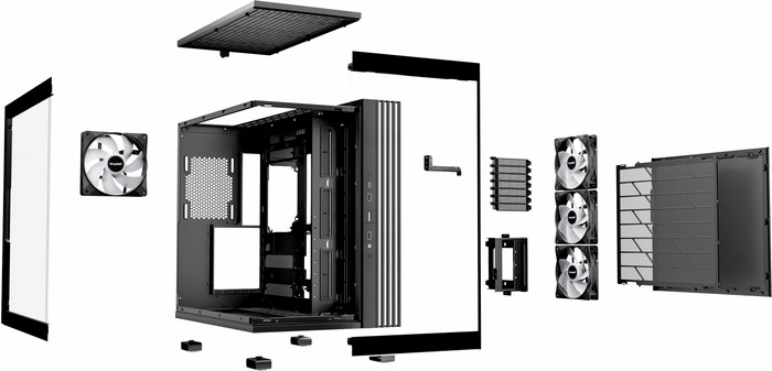 be quiet! LIGHT BASE 600 LX Zwart binnenkant