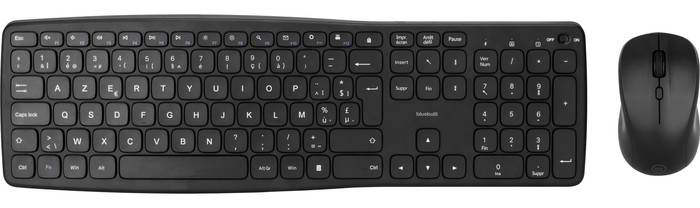 BlueBuilt Sans Fil USB Clavier AZERTY + BlueBuilt Nexum Souris Sans Fil Main Image