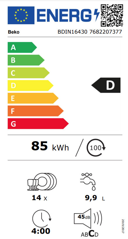 Beko BDIN16430 HygieneShield null