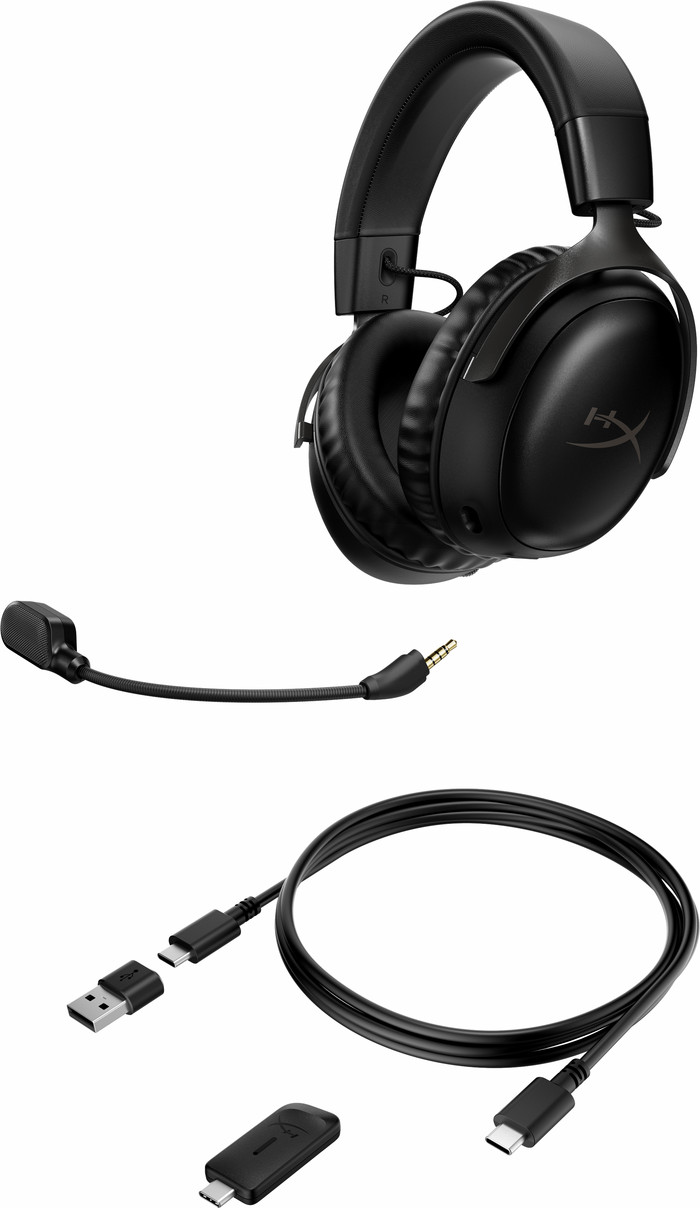 HyperX Cloud III Wireless Gaming Headset - Black (PC, PS5, PS4) null