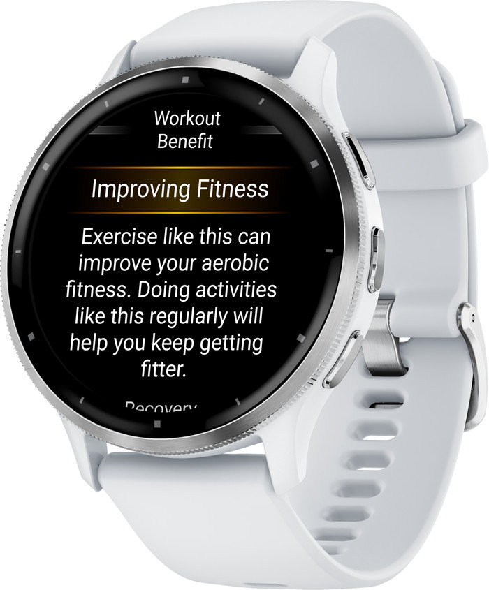 Garmin Venu 3 Argent/Blanc côté gauche