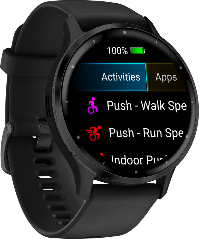 Garmin Venu 3 Zwart linkerkant