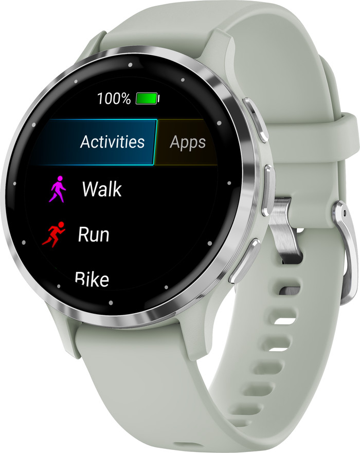 Garmin Venu 3S Silver/Green right side