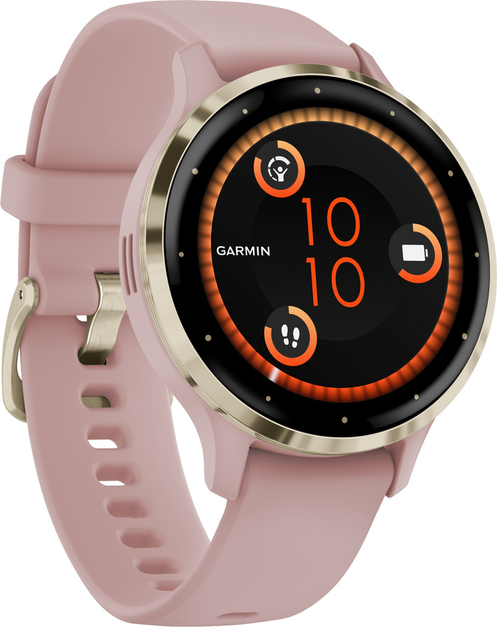 Garmin Venu 3S Gold/Pink left side