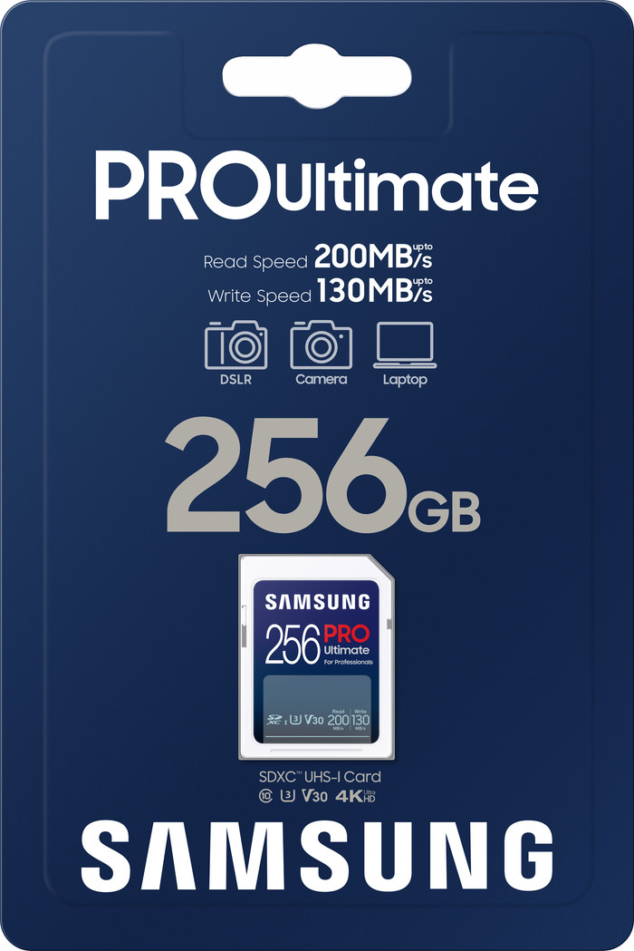 Samsung SDXC PRO Ultimate 256 GB 130MB/s verpakking