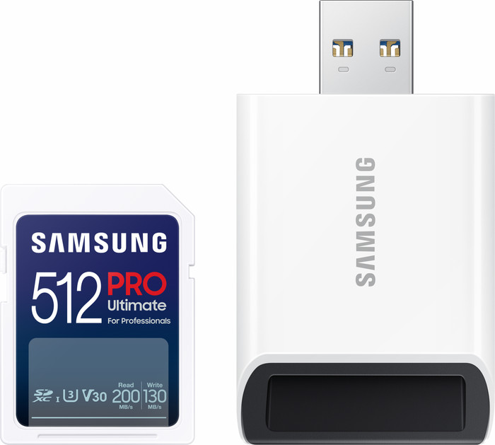 Samsung SDXC PRO Ultimate 512GB 130MB/s + USB lezer Main Image