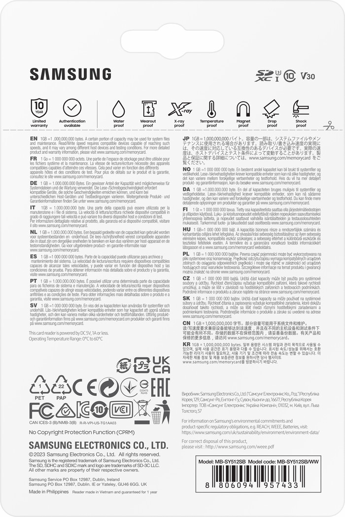 Samsung SDXC PRO Ultimate 512GB 130MB/s + USB lezer null