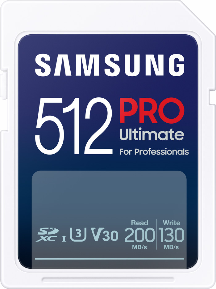 Samsung SDXC PRO Ultimate 512GB 130MB/s + USB lezer voorkant