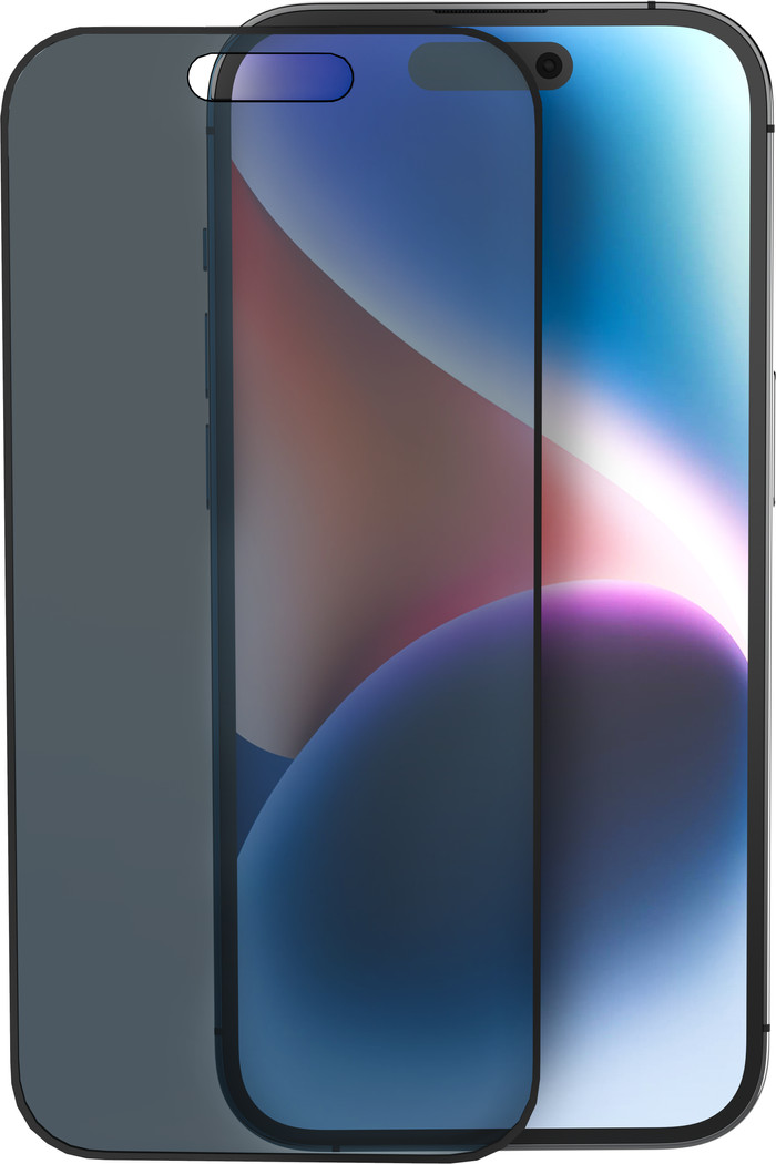 BlueBuilt Apple iPhone 15 Privacy Filter Screenprotector Glas voorkant
