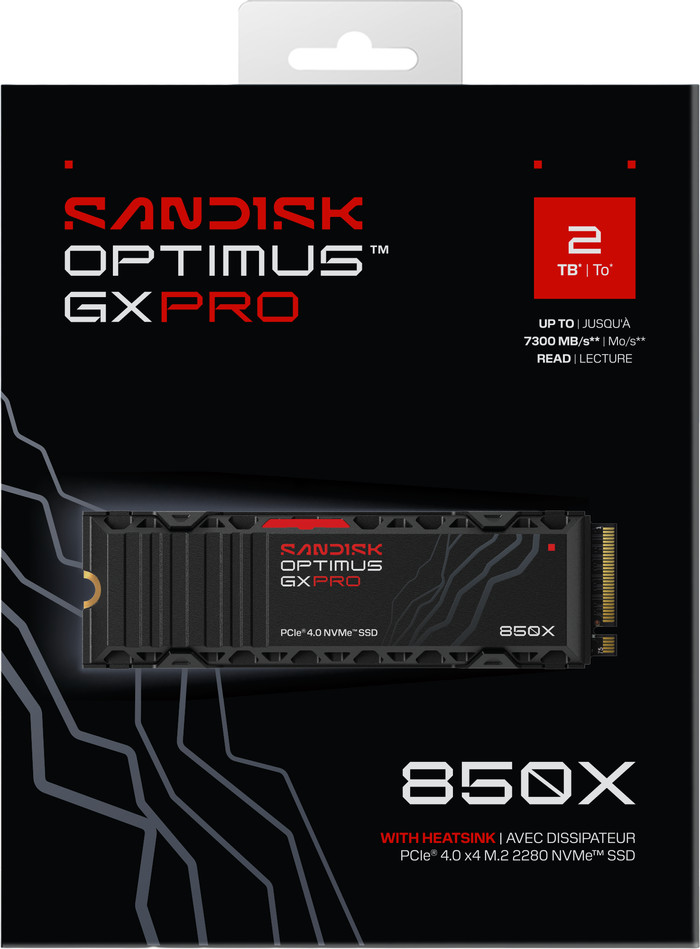 SANDISK Optimus GX PRO 850X 2TB Heatsink NVMe SSD Main Image