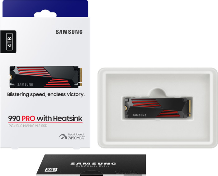Samsung 990 Pro 4TB Heatsink NVMe SSD null
