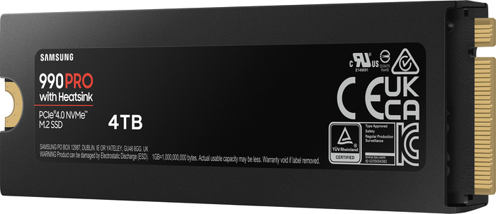 Samsung 990 Pro 4TB Heatsink NVMe SSD null