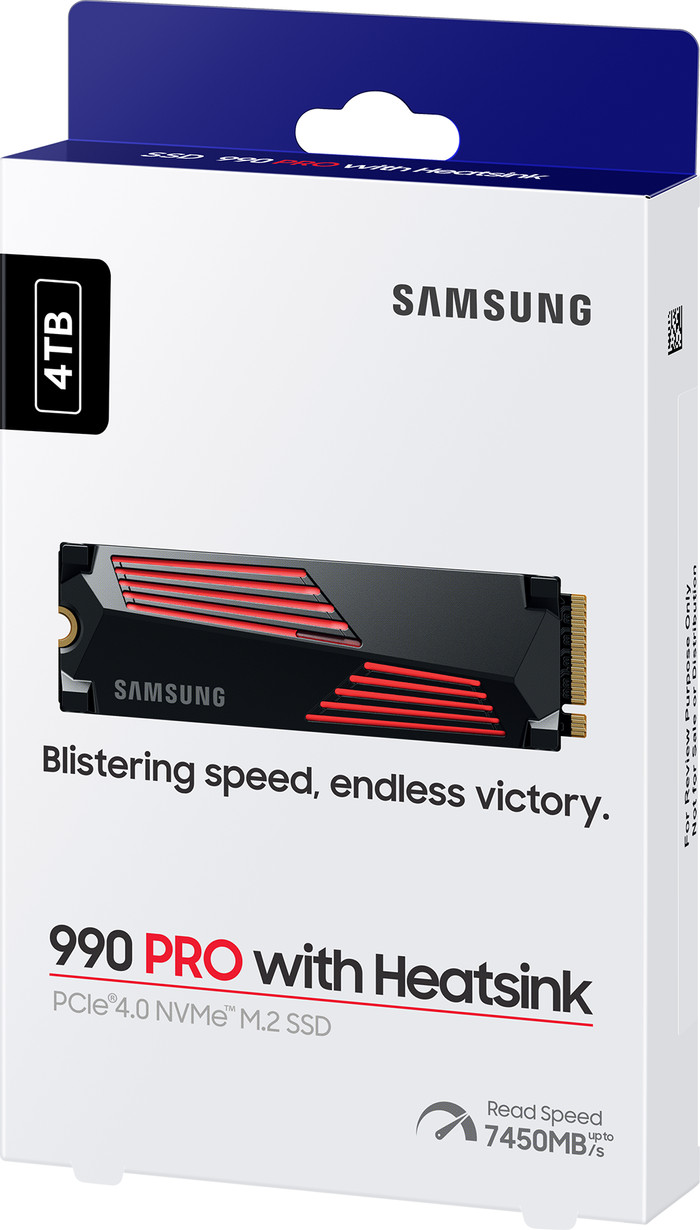 Samsung 990 Pro 4TB Heatsink NVMe SSD null