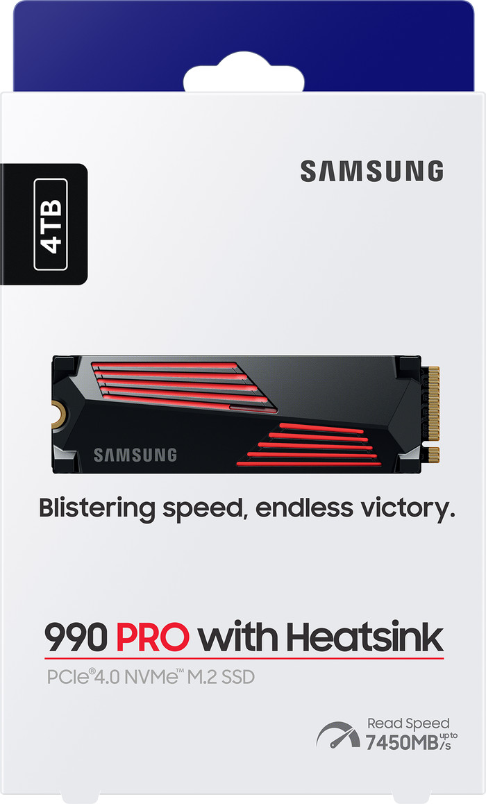 Samsung 990 Pro 4TB Heatsink NVMe SSD null