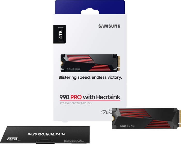 Samsung 990 Pro 4TB Heatsink NVMe SSD null
