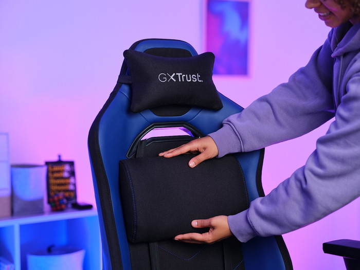 Trust GXT 714 Ruya Gaming Chair Blue product in use