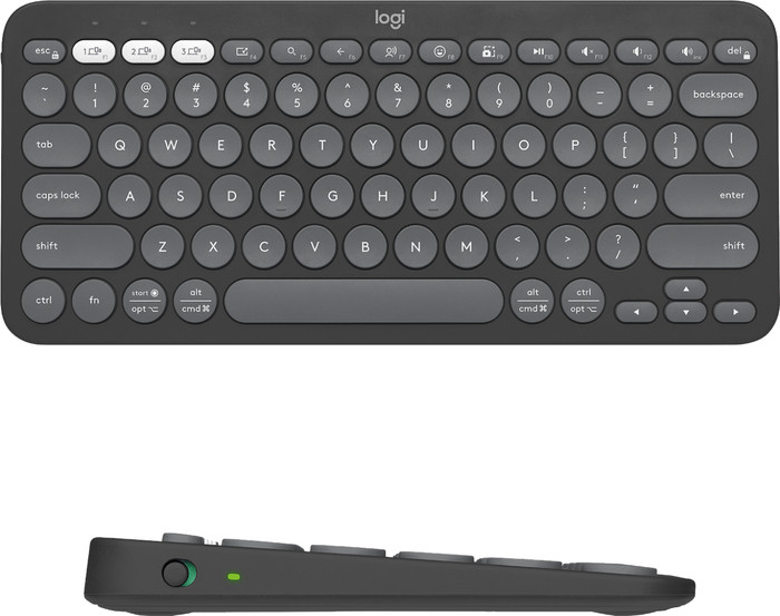 Logitech Pebble Keyboard 2 - K380s Graphite AZERTY top