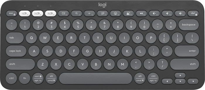Logitech Pebble Keyboard 2 - K380s Graphite AZERTY top