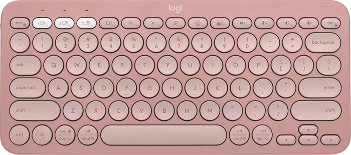 Logitech Pebble Keyboard 2 - K380s Rose Azerty bovenkant