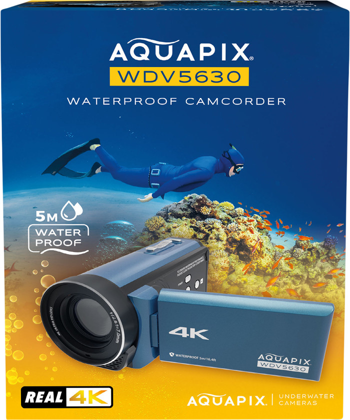 Aquapix WDV5630 Onderwater Camcorder Blauw verpakking