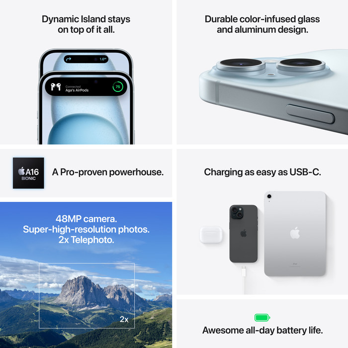 iPhone 15 Plus 128 Go Jaune Reconditionné (Légères Traces d'Utilisation) visuel fournisseur