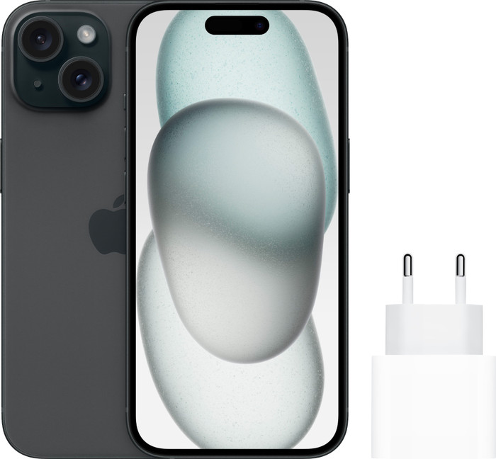 Apple iPhone 15 256 Go Noir + Apple Chargeur Rapide Main Image
