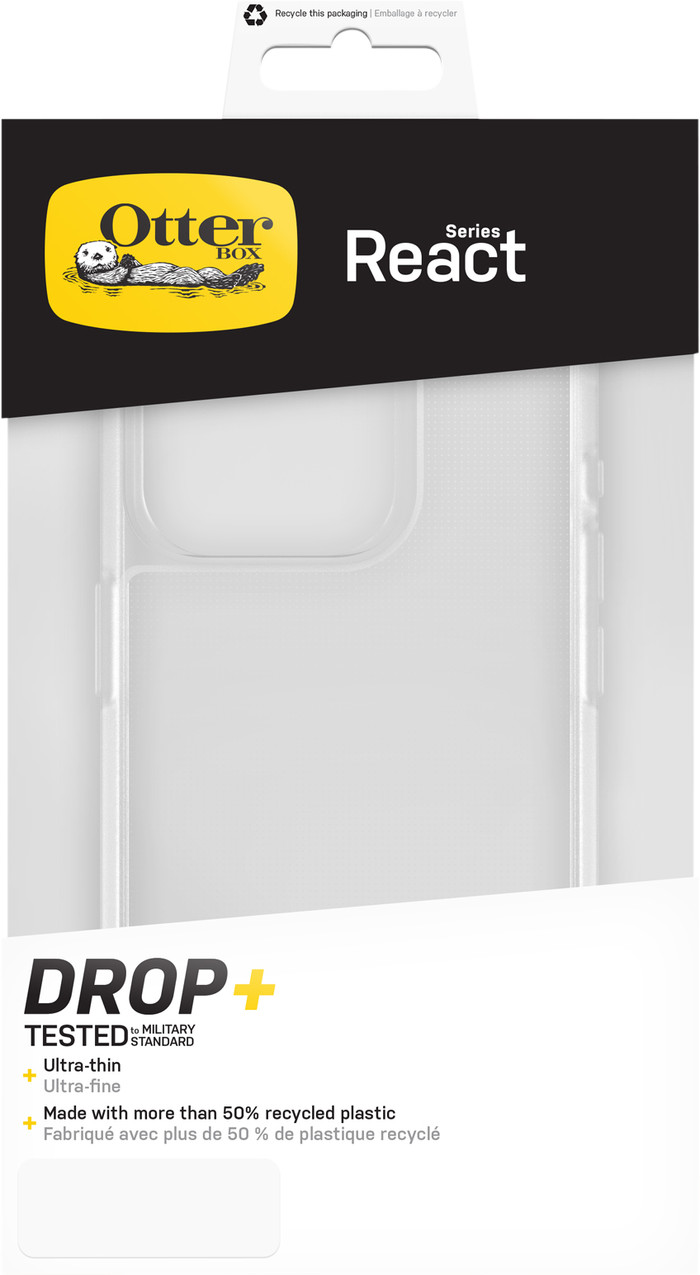 OtterBox React Apple iPhone 15 Pro Back Cover Transparent packaging